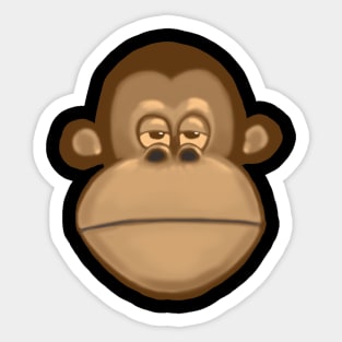 Meh Monkey Sticker